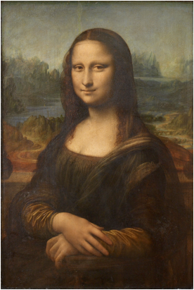 Leonardo Da Vinci, Mona Lisa, c. 1503-19. Oil on poplar. 30.” The Louvre, Paris.